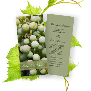 Programme de mariage des vignes vertes