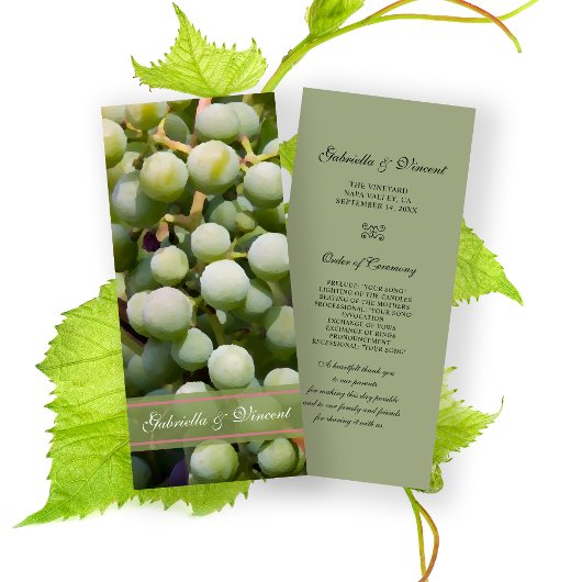 Programme de mariage des vignes vertes