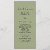 Programme de mariage des vignes vertes (Dos)