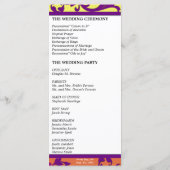 Programme de mariage - Destination tropicale Flora (Dos)