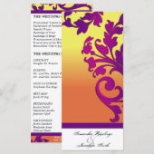 Programme de mariage - Destination tropicale Flora (Devant / Derrière)