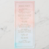 Programme de mariage d'été avec l'aquarelle Sunset (Dos)