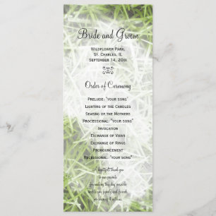 Programme de mariage d'été pour le Jardin de l'her