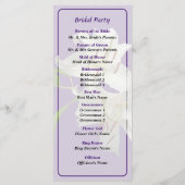 Programme de mariage Deux Lys Blancs (Dos)