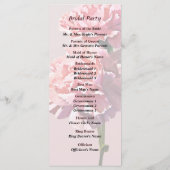 Programme de mariage Deux Œillets Roses (Dos)