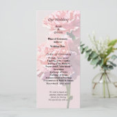 Programme de mariage Deux Œillets Roses (Debout devant)