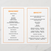 Programme de mariage d'Halloween orange et noir cr (Dos)
