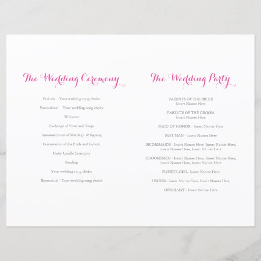 Programme de mariage d'hélibores de printemps d'aq (Dos)