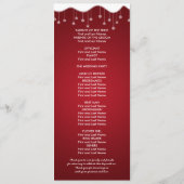 Programme de mariage d'hiver Décoration de flocon  (Dos)