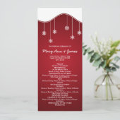 Programme de mariage d'hiver Décoration de flocon  (Debout devant)