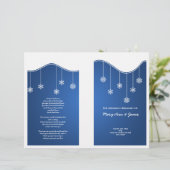 Programme de mariage d'hiver Décoration du flocon  (Debout devant)