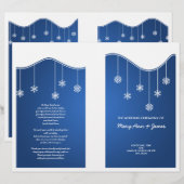 Programme de mariage d'hiver Décoration du flocon  (Devant / Derrière)