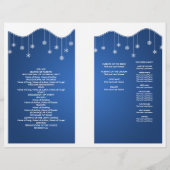 Programme de mariage d'hiver Décoration du flocon  (Dos)