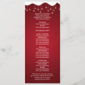 Programme de mariage d'hiver décoration flocon de (Dos)