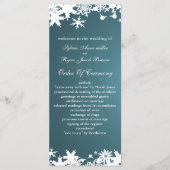 programme de mariage d'hiver des flocons bleus (Devant)