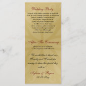 programme de mariage d'hiver des flocons de neige  (Dos)