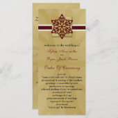 programme de mariage d'hiver des flocons de neige  (Devant / Derrière)