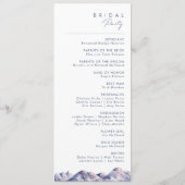 Programme de mariage d'hiver en montagne (Dos)