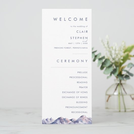 Programme de mariage d'hiver en montagne (Debout devant)