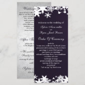 programme de mariage d'hiver violette (Devant / Derrière)