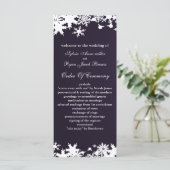 programme de mariage d'hiver violette (Debout devant)