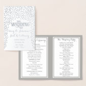 PROGRAMME DE MARIAGE D'HUILE D'ARGENT Confetti (Affichage)