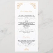 Programme de mariage d'or (Dos)