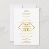 Programme De Mariage D'Or Cloches Et Ruban (Dos)