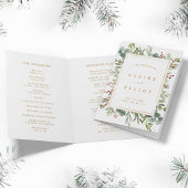 Programme de mariage d'or de Noël de la verdure bo