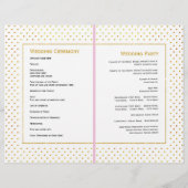 Programme de mariage double feuille en or rose tro (Dos)