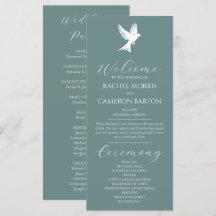 Programme de mariage Dove Classic Script Cérémonie