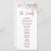 Programme de mariage du 4 juillet Feux d'artifice (Dos)