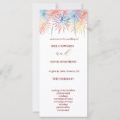 Programme de mariage du 4 juillet Feux d'artifice (Devant)