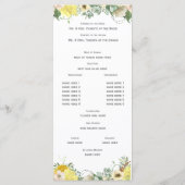 Programme de mariage du bouquet de couleur d'aquar (Dos)