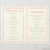 Programme de mariage du cadre de couronne de feuil (Dos)