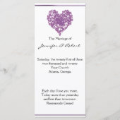 Programme de mariage du coeur du papillon pourpre (Devant)