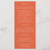 Programme de mariage du coucher du soleil de Véron (Dos)