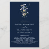 Programme de mariage du Fleur sauvage de la Marine (Devant)