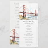 Programme de mariage du pont Golden Gate de San Fr (Devant / Derrière)