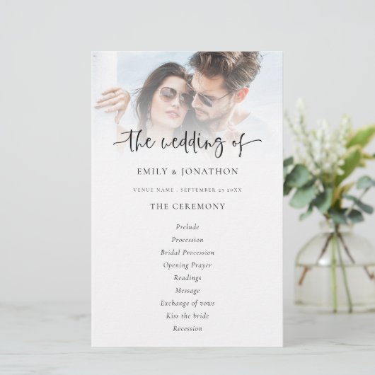 Programme de mariage du script de superposition de (Debout devant)