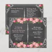 programme de mariage du tableau de bord floral (Devant / Derrière)