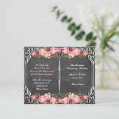 programme de mariage du tableau de bord floral (Debout devant)