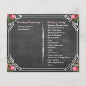 programme de mariage du tableau de bord floral (Dos)