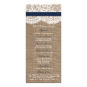 Programme de mariage du tournesol bleu de la marin (Dos)