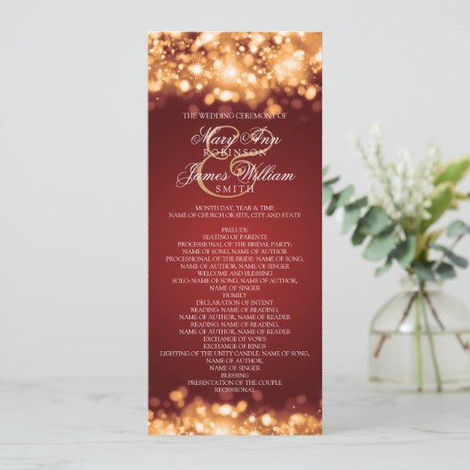 Programme de mariage Éclairage d'or (Debout devant)