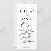 Programme de mariage écriture élégante (Devant)