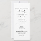 Programme de mariage élégant (Devant)