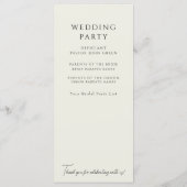 Programme de mariage élégant à fleurs blanches et (Dos)