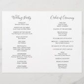 Programme de mariage élégant à la sauge et à l'euc (Dos)