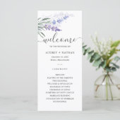 Programme de mariage élégant à l'aquarelle avec fl (Debout devant)